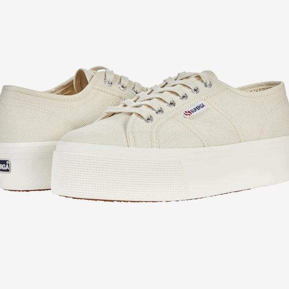 Beige Platform Supergas, sadly too big for me! - Picture 1 of 3